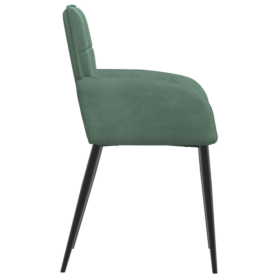 Eettafelstoelen 4 pcs fluweel Zeegroen 57 x 50 x 85 cm