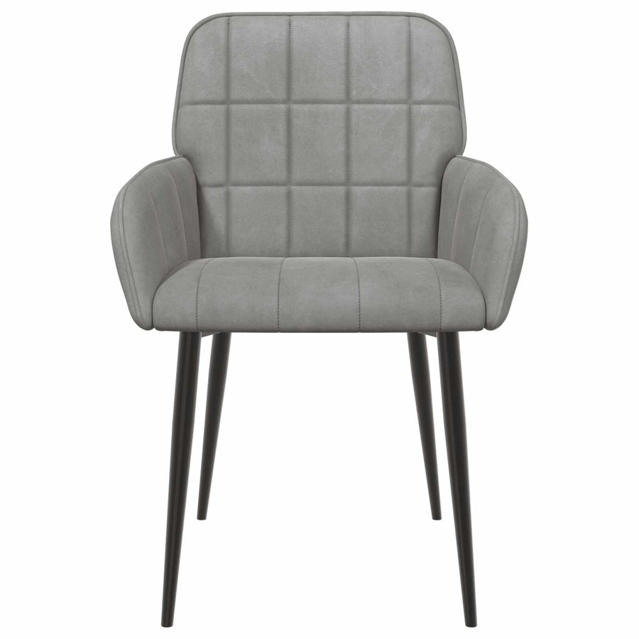 Eettafelstoelen 6 pcs fluweel Lichtgrijs 57 x 50 x 85 cm