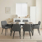 Eettafelstoelen 6 pcs fluweel Donkergrijs 57 x 50 x 85 cm