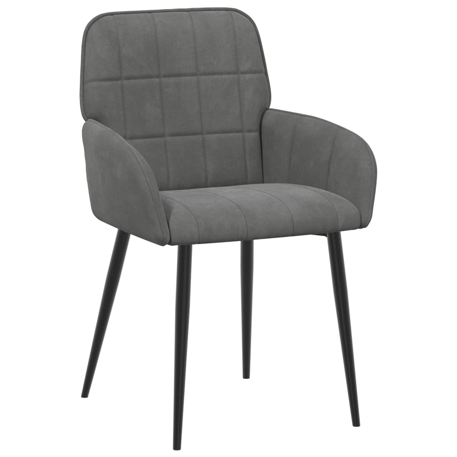 Eettafelstoelen 6 pcs fluweel Donkergrijs 57 x 50 x 85 cm
