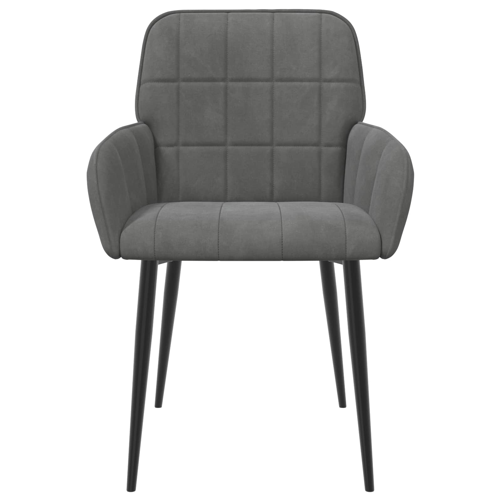 Eettafelstoelen 6 pcs fluweel Donkergrijs 57 x 50 x 85 cm