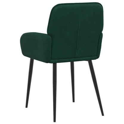 Eettafelstoelen 6 pcs fluweel Donkergroen 57 x 50 x 85 cm