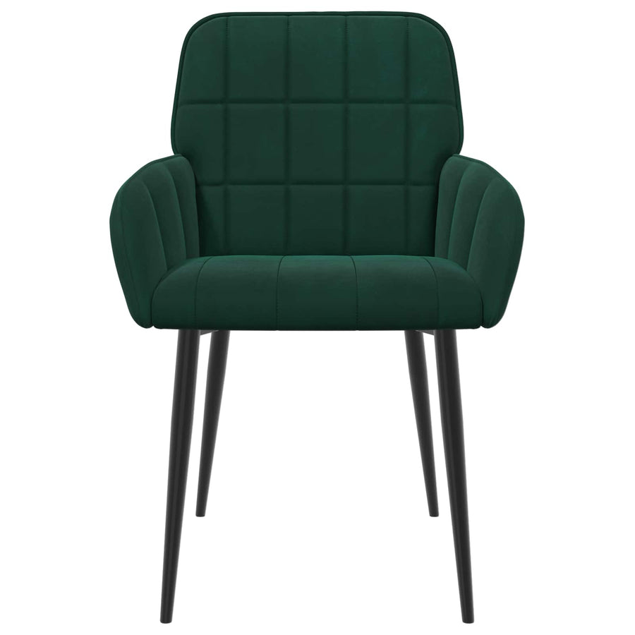 Eettafelstoelen 6 pcs fluweel Donkergroen 57 x 50 x 85 cm