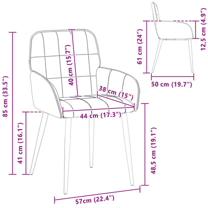 Eettafelstoelen 6 pcs fluweel Roze 57 x 50 x 85 cm