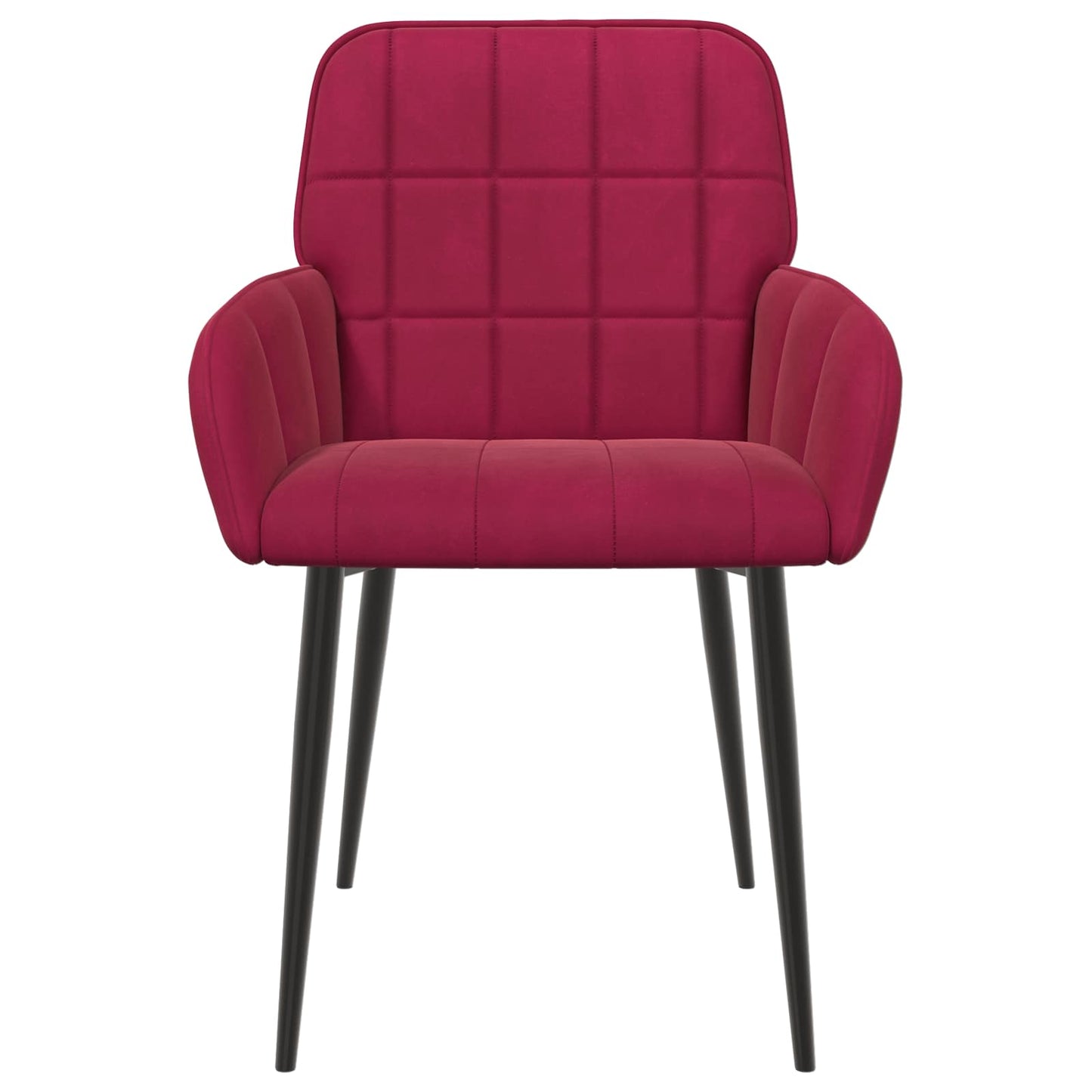 Eettafelstoelen 6 pcs fluweel Wijnrood 57 x 50 x 85 cm