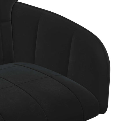 Eettafelstoelen 6 pcs fluweel Zwart 57 x 50 x 85 cm
