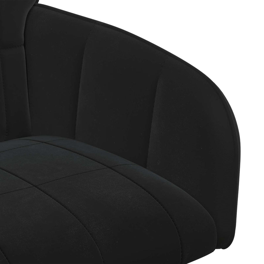 Eettafelstoelen 6 pcs fluweel Zwart 57 x 50 x 85 cm