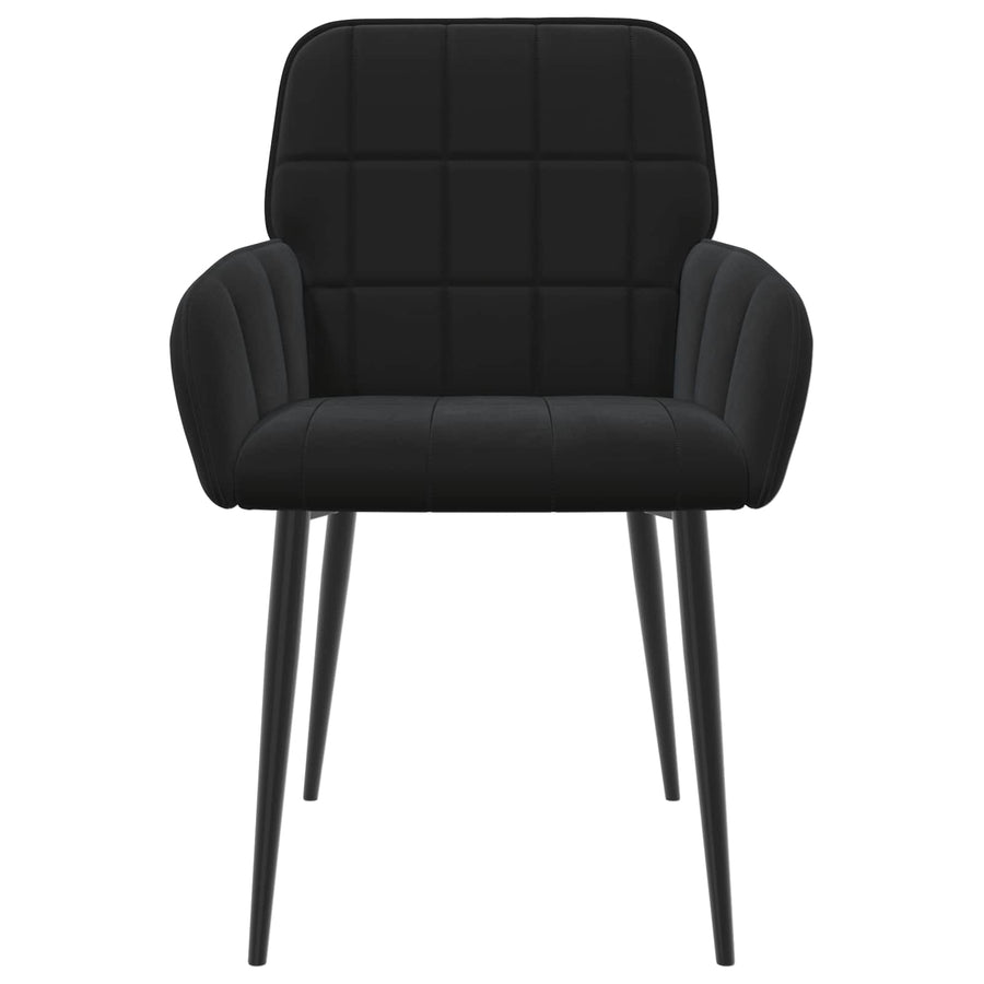 Eettafelstoelen 6 pcs fluweel Zwart 57 x 50 x 85 cm