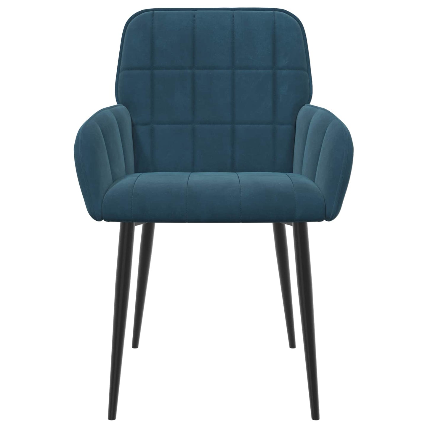 Eettafelstoelen 6 pcs fluweel Blauw 57 x 50 x 85 cm