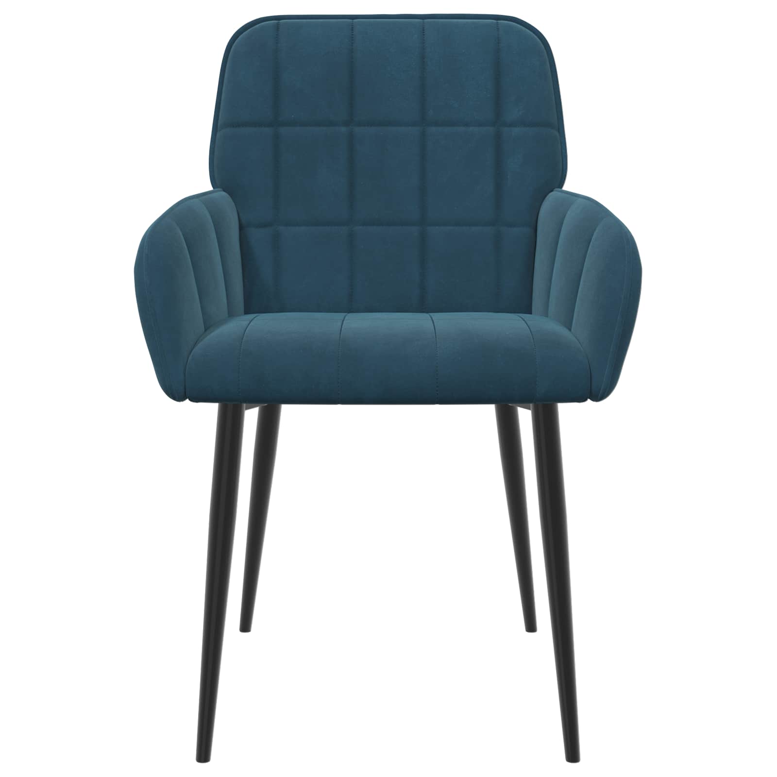 Eettafelstoelen 6 pcs fluweel Blauw 57 x 50 x 85 cm