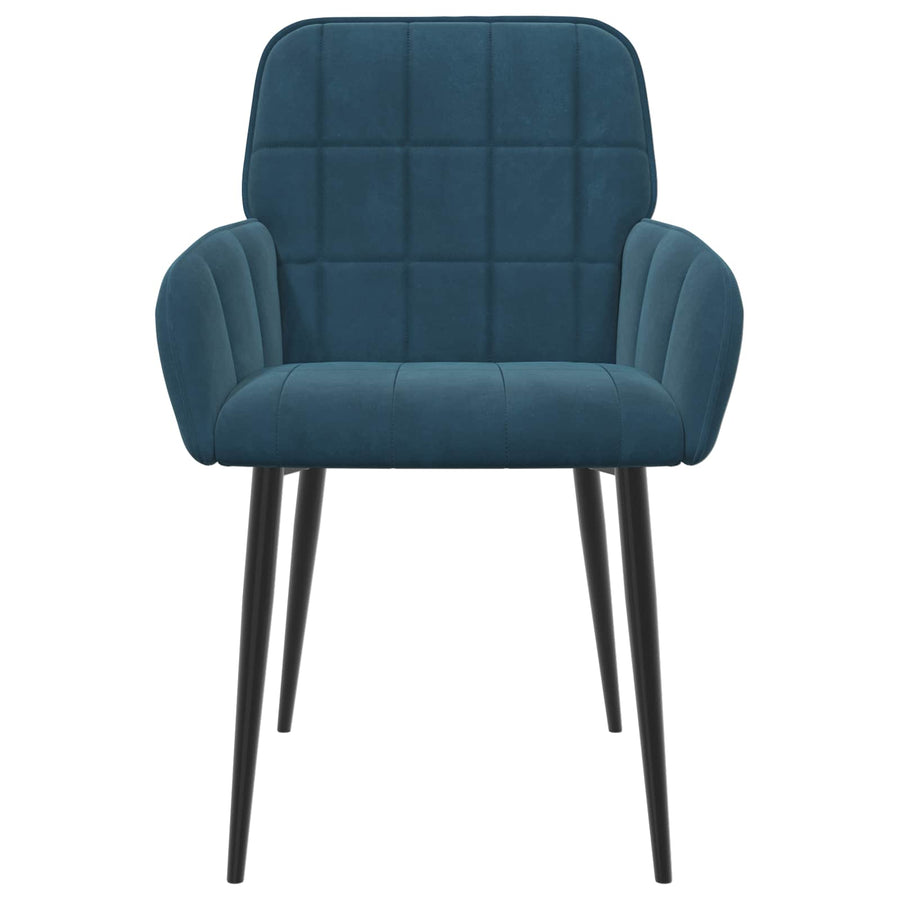 Eettafelstoelen 6 pcs fluweel Blauw 57 x 50 x 85 cm