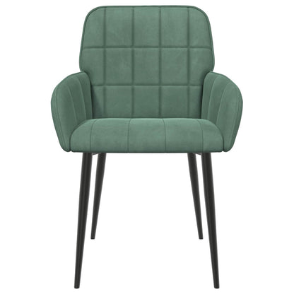 Eettafelstoelen 6 pcs fluweel Zeegroen 57 x 50 x 85 cm