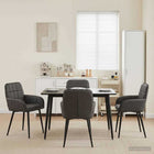 Eettafelstoelen 4 pcs Kunstleer Zwart 57 x 50 x 85 cm