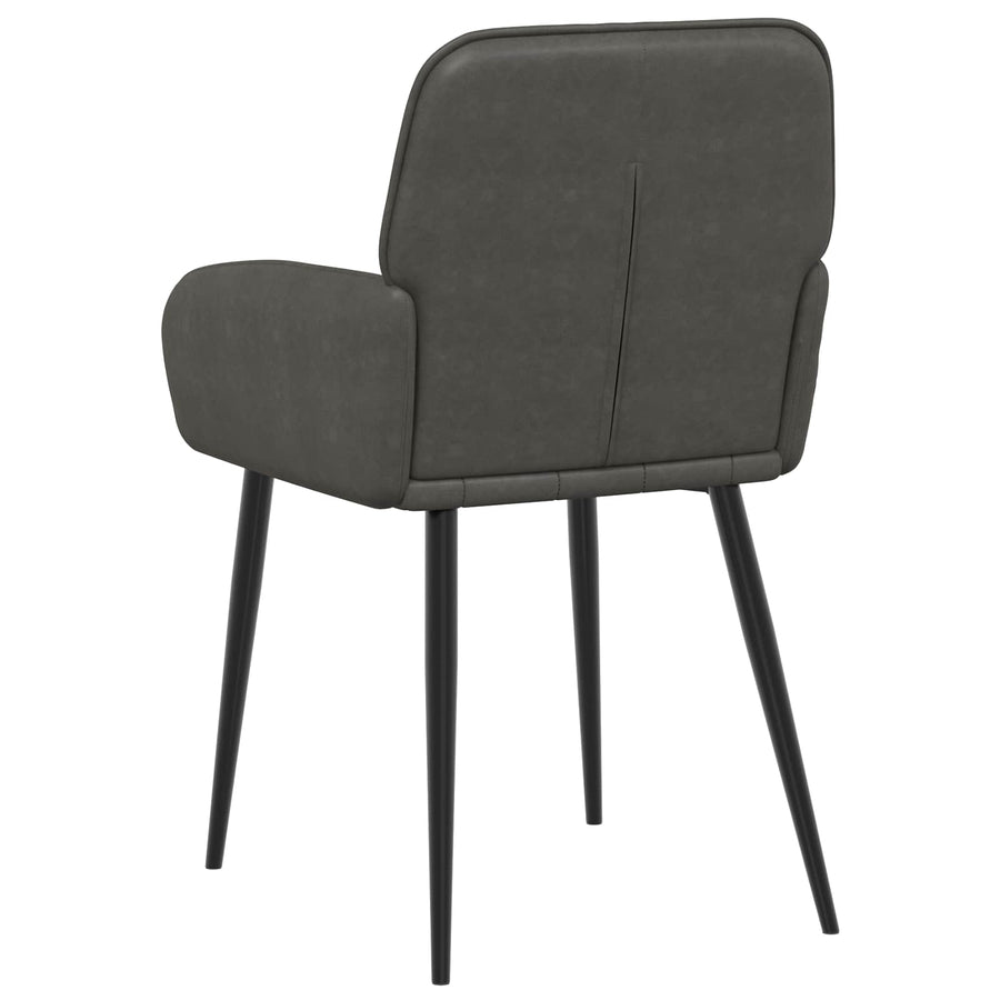 Eettafelstoelen 4 pcs Kunstleer Zwart 57 x 50 x 85 cm