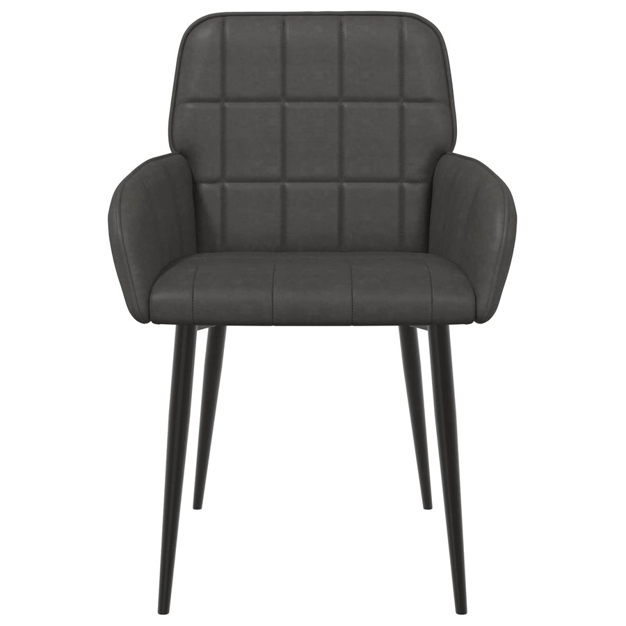 Eettafelstoelen 4 pcs Kunstleer Zwart 57 x 50 x 85 cm