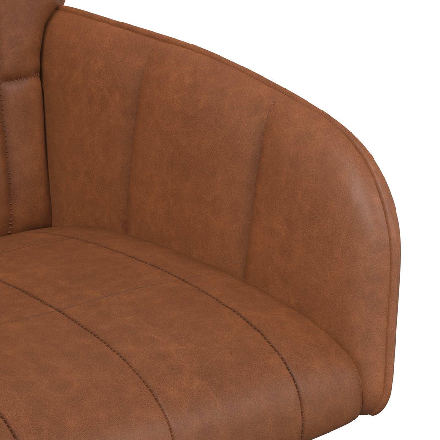 Eettafelstoelen 4 pcs Kunstleer Bruin 57 x 50 x 85 cm