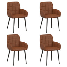 Eettafelstoelen 4 pcs Kunstleer Bruin 57 x 50 x 85 cm