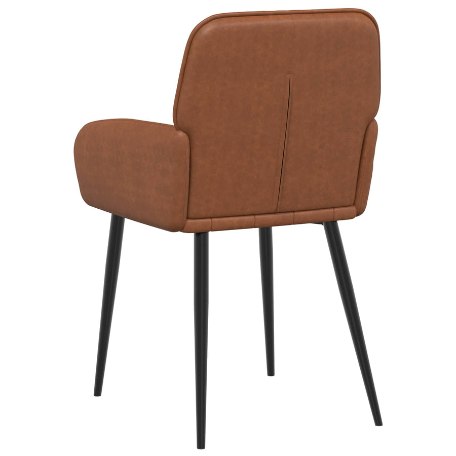 Eettafelstoelen 4 pcs Kunstleer Bruin 57 x 50 x 85 cm