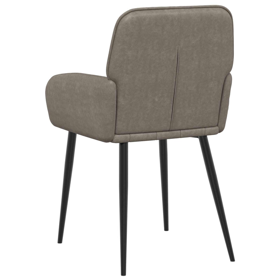 Eettafelstoelen 4 pcs Kunstleer Grijs 57 x 50 x 85 cm
