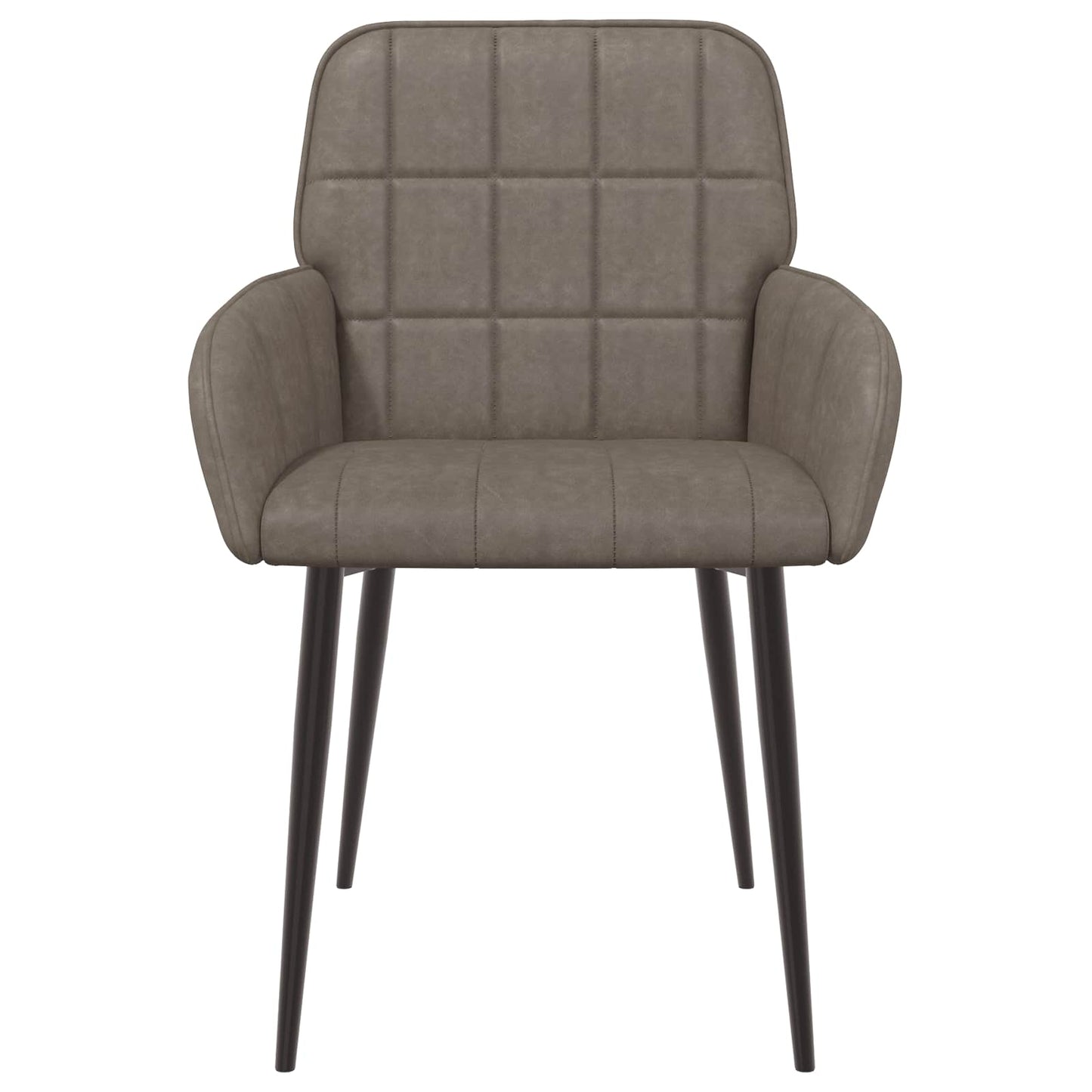 Eettafelstoelen 4 pcs Kunstleer Grijs 57 x 50 x 85 cm
