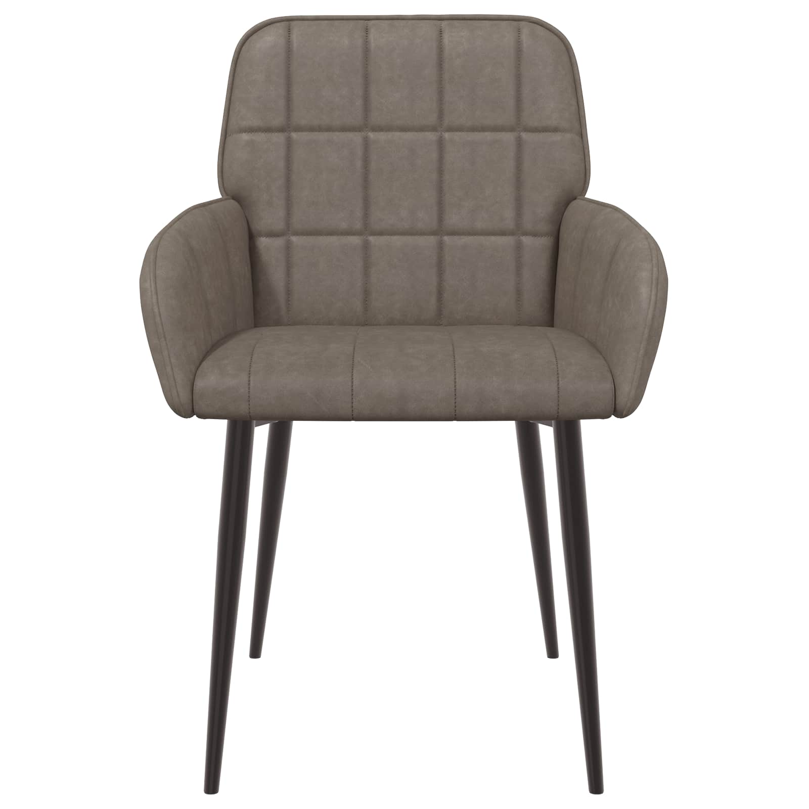 Eettafelstoelen 4 pcs Kunstleer Grijs 57 x 50 x 85 cm