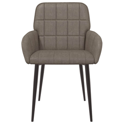 Eettafelstoelen 4 pcs Kunstleer Grijs 57 x 50 x 85 cm