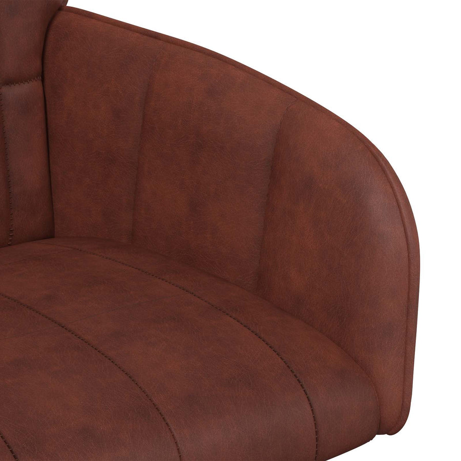 Eettafelstoelen 4 pcs Kunstleer Glanzend Bruin 57 x 50 x 85 cm