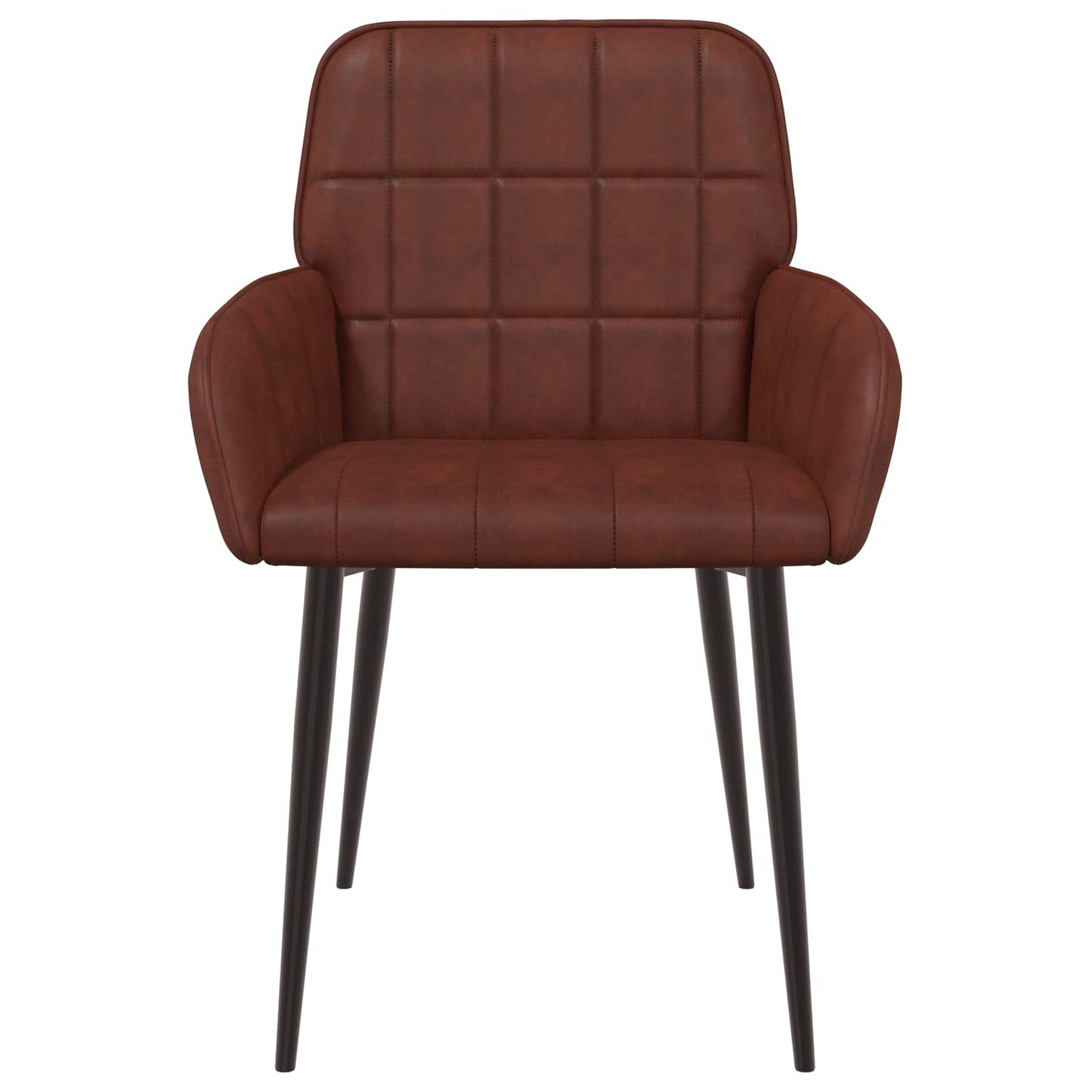 Eettafelstoelen 4 pcs Kunstleer Glanzend Bruin 57 x 50 x 85 cm