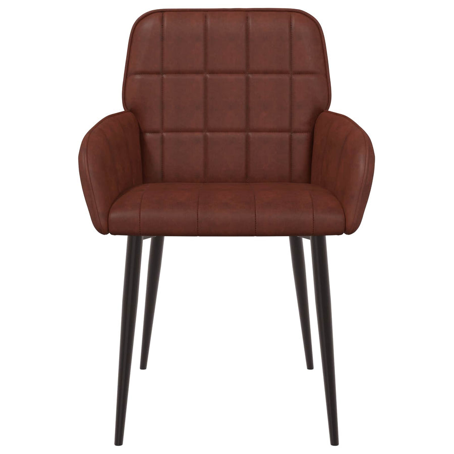 Eettafelstoelen 4 pcs Kunstleer Glanzend Bruin 57 x 50 x 85 cm