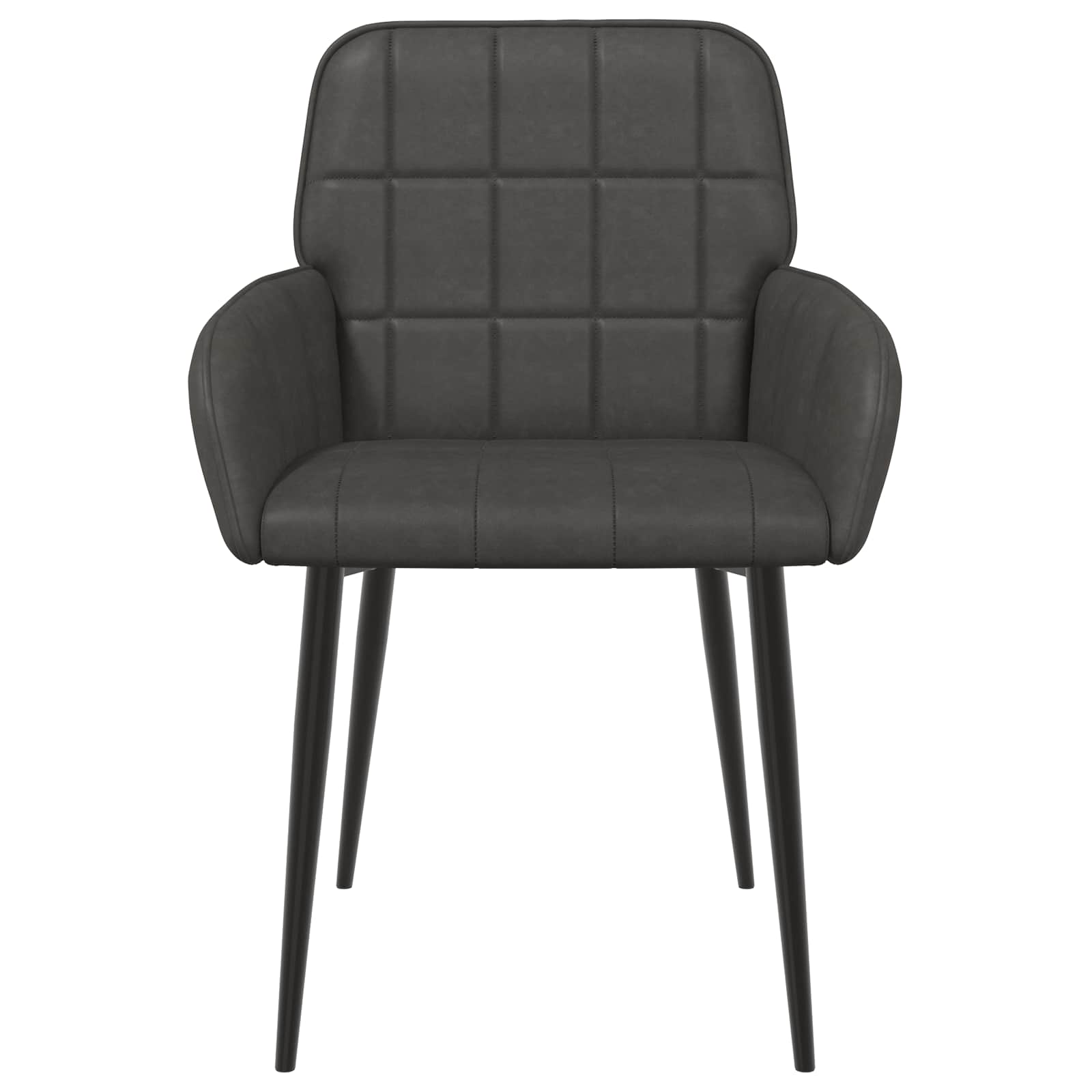 Eettafelstoelen 6 pcs Kunstleer Zwart 57 x 50 x 85 cm