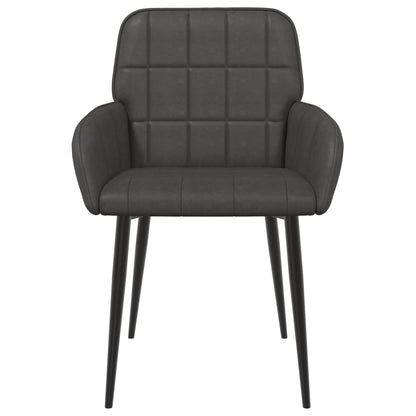 Eettafelstoelen 6 pcs Kunstleer Zwart 57 x 50 x 85 cm