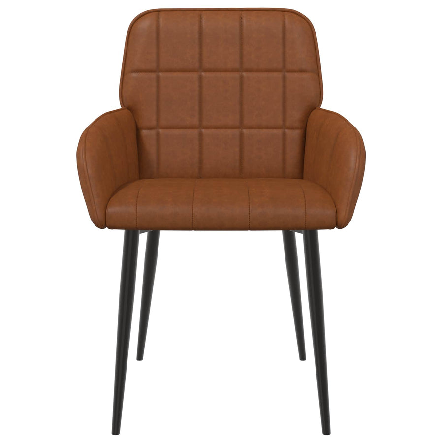 Eettafelstoelen 6 pcs Kunstleer Bruin 57 x 50 x 85 cm