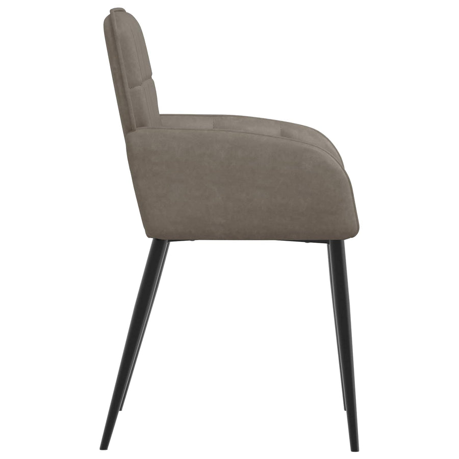 Eettafelstoelen 6 pcs Kunstleer Grijs 57 x 50 x 85 cm