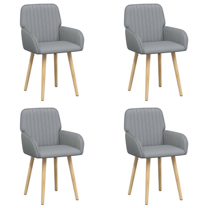 Eettafelstoelen 4 pcs Stof Lichtgrijs 56,5 x 50 x 87,5 cm