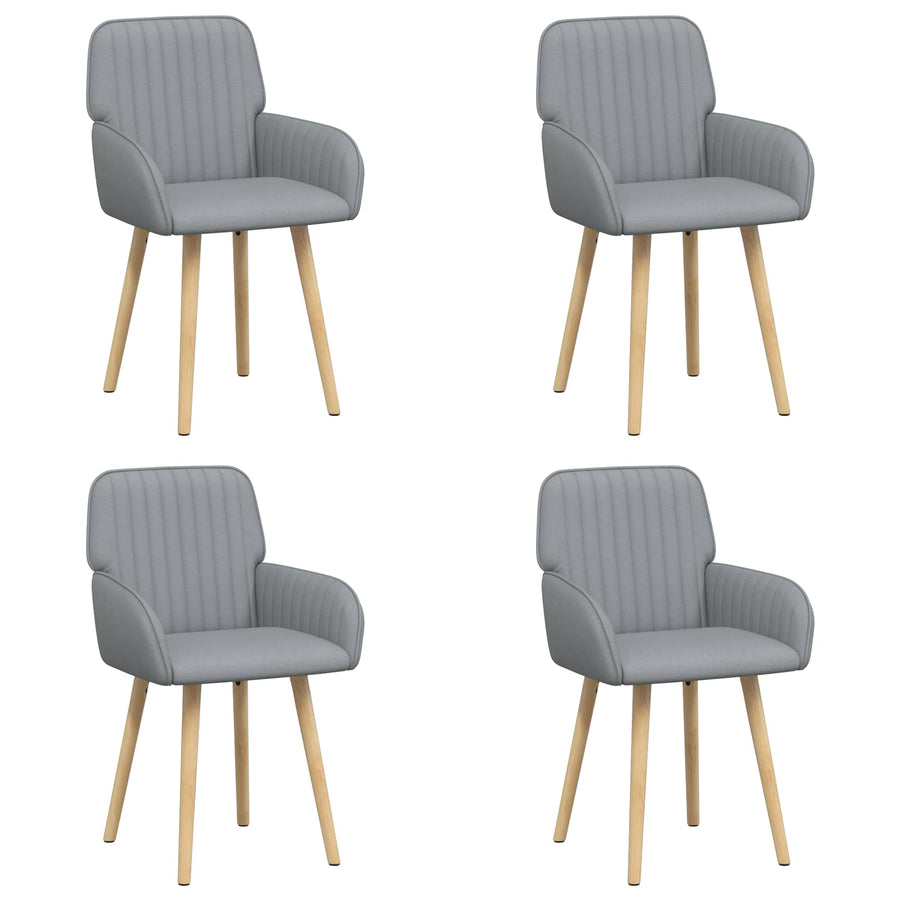 Eettafelstoelen 4 pcs Stof Lichtgrijs 56,5 x 50 x 87,5 cm