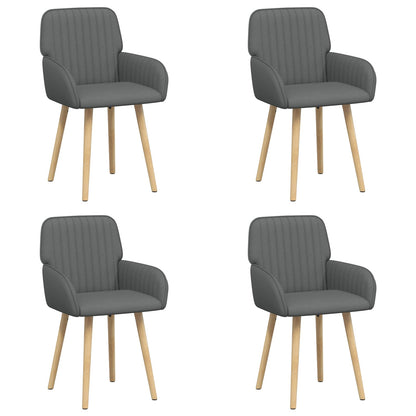 Eettafelstoelen 4 pcs Stof Donkergrijs 56,5 x 50 x 87,5 cm