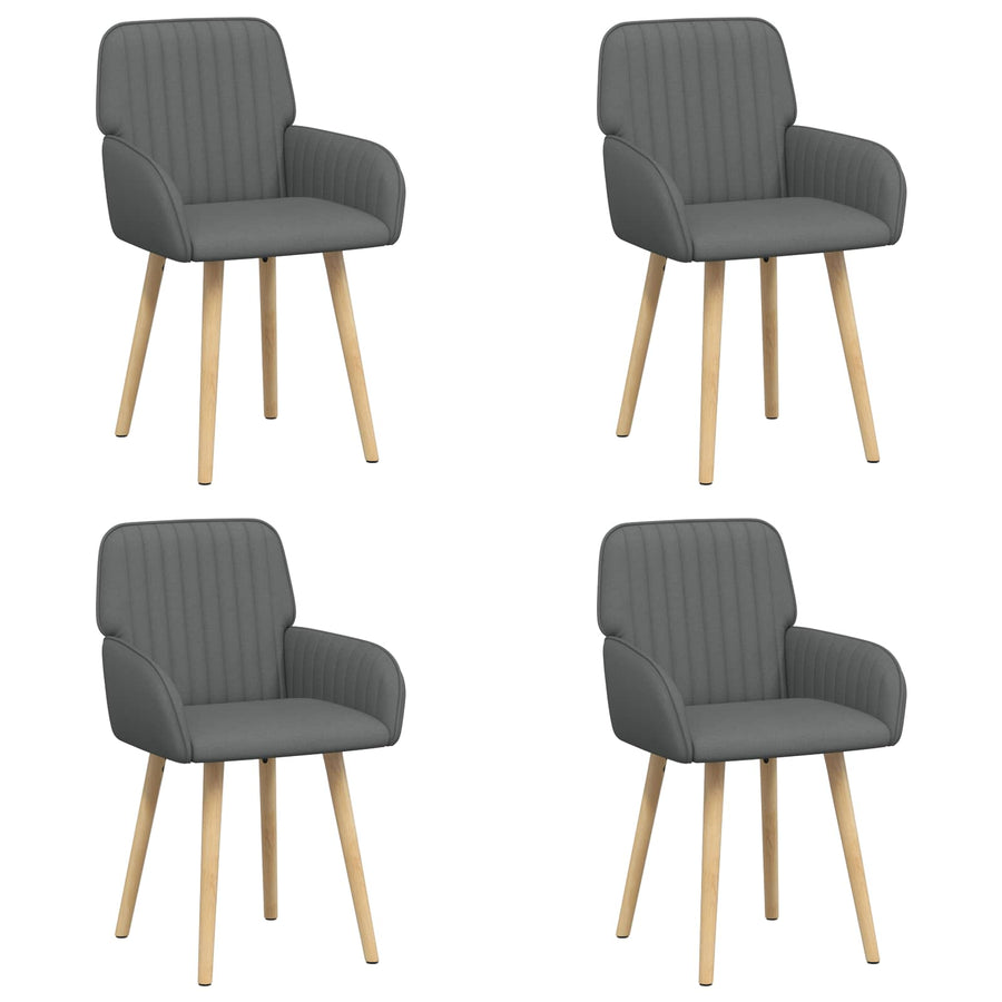 Eettafelstoelen 4 pcs Stof Donkergrijs 56,5 x 50 x 87,5 cm