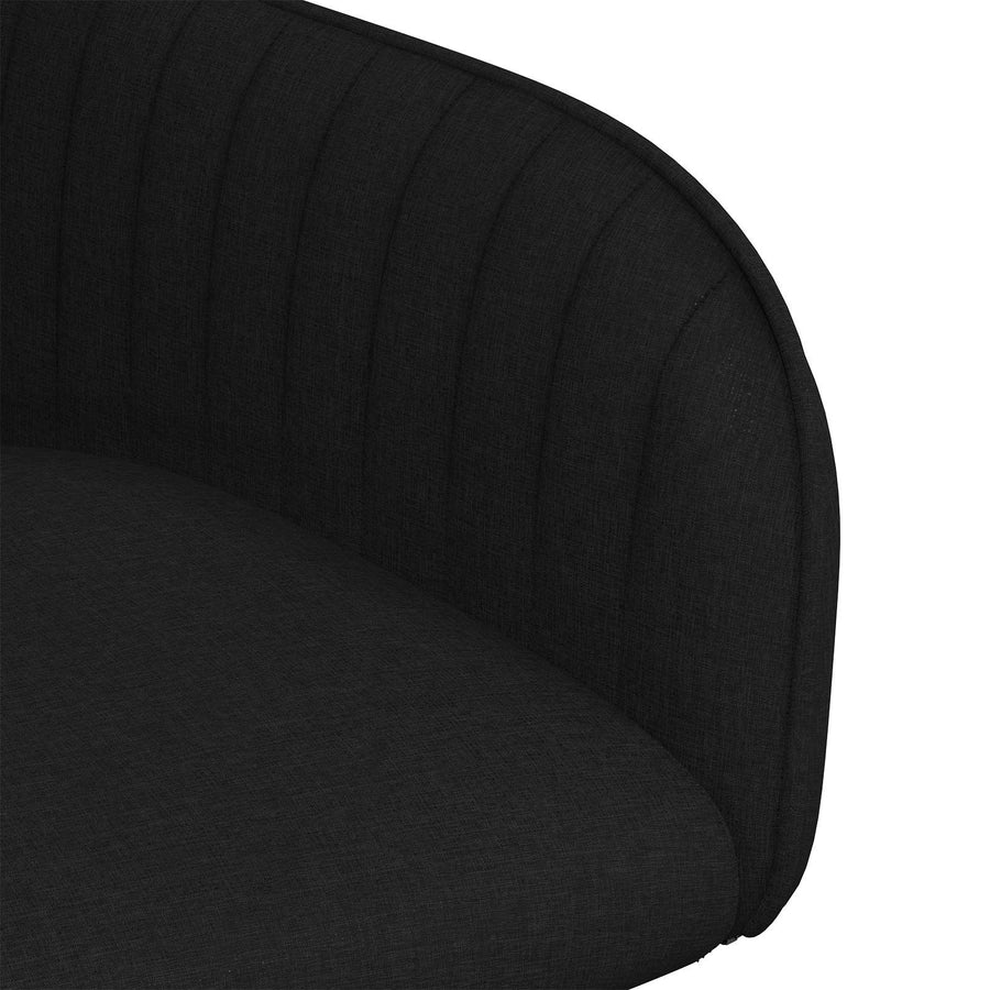 Eettafelstoelen 4 pcs Stof Zwart 56,5 x 50 x 87,5 cm