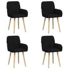 Eettafelstoelen 4 pcs Stof Zwart 56,5 x 50 x 87,5 cm