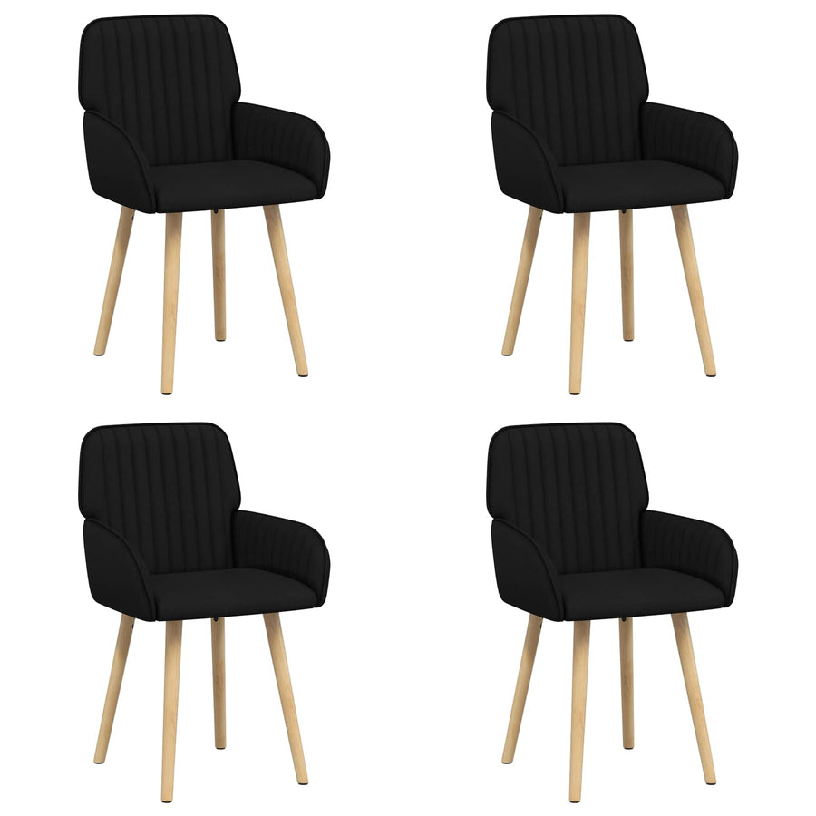 Eettafelstoelen 4 pcs Stof Zwart 56,5 x 50 x 87,5 cm