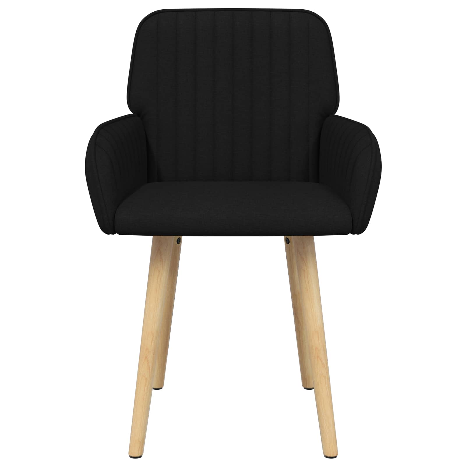 Eettafelstoelen 4 pcs Stof Zwart 56,5 x 50 x 87,5 cm