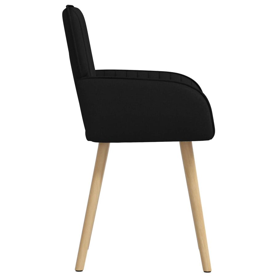 Eettafelstoelen 4 pcs Stof Zwart 56,5 x 50 x 87,5 cm
