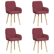 Eettafelstoelen 4 pcs Stof Wijnrood 56,5 x 50 x 87,5 cm
