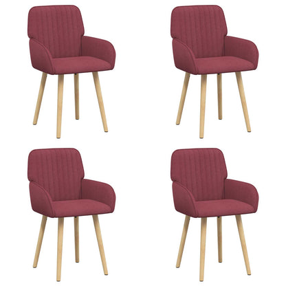 Eettafelstoelen 4 pcs Stof Wijnrood 56,5 x 50 x 87,5 cm