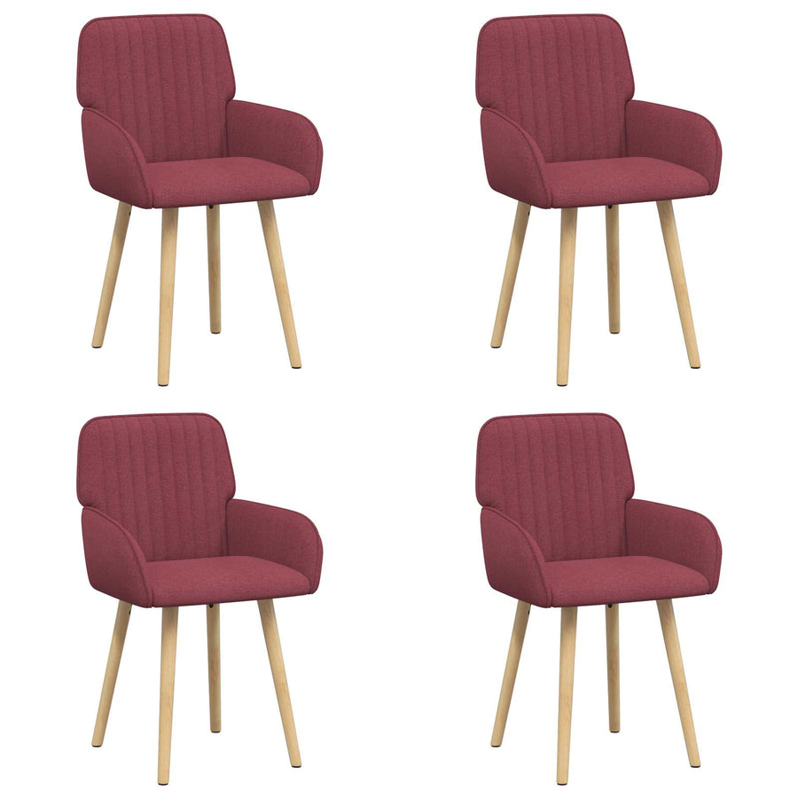 Eettafelstoelen 4 pcs Stof Wijnrood 56,5 x 50 x 87,5 cm