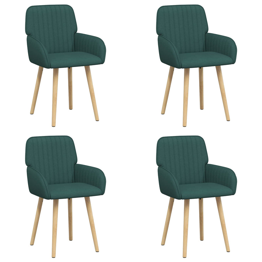 Eettafelstoelen 4 pcs Stof Donkergroen 56,5 x 50 x 87,5 cm