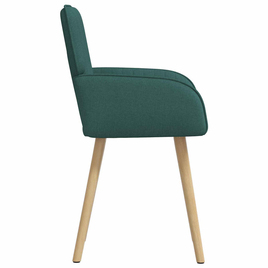Eettafelstoelen 4 pcs Stof Donkergroen 56,5 x 50 x 87,5 cm