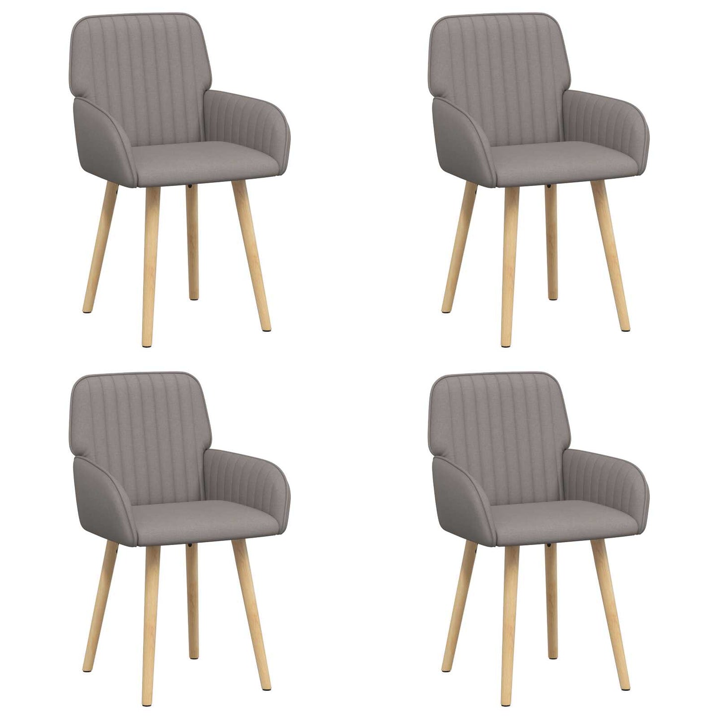 Eettafelstoelen 4 pcs Stof Taupe 56,5 x 50 x 87,5 cm