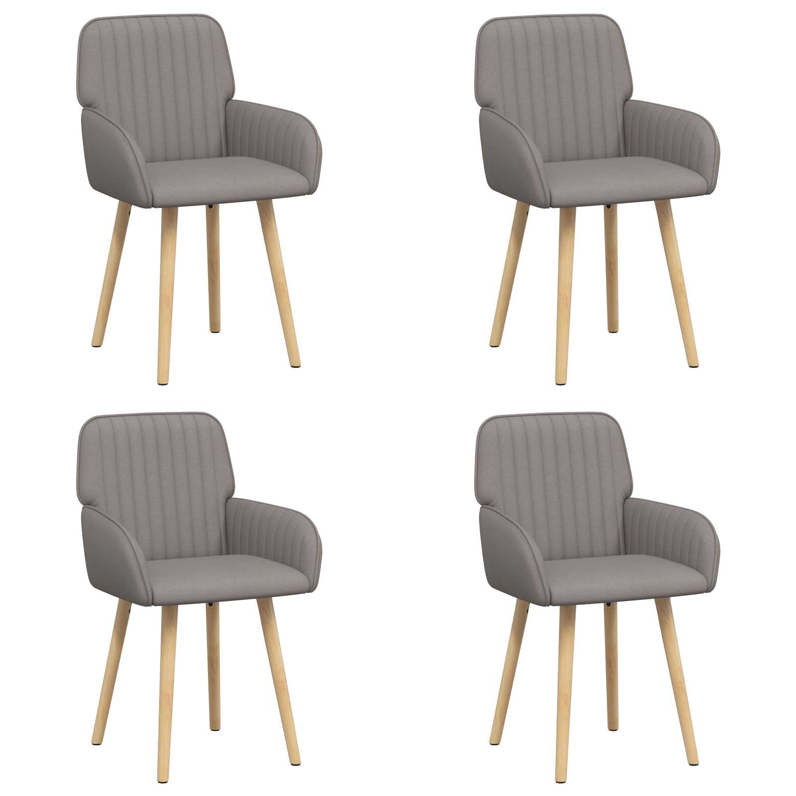 Eettafelstoelen 4 pcs Stof Taupe 56,5 x 50 x 87,5 cm