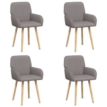 Eettafelstoelen 4 pcs Stof Taupe 56,5 x 50 x 87,5 cm